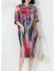 Luxury Plissé Blouse Dress