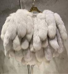 Couture Fox Fur Tail Cape