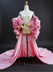 Couture 3D Rosette Formal Cape