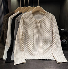 Luxe Lightweight Pleated Cardigan