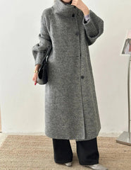 Luxury Wool-Blend Tie Belt Overcoat
