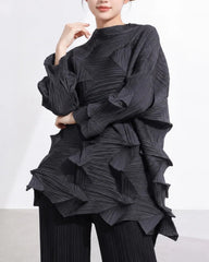 Origami Plissé Tunic Top