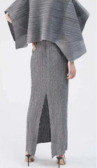 Luxury Modest Pleated Dress & Cape