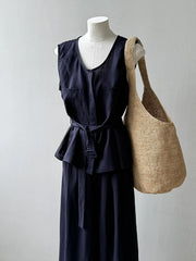 Linen Blend Top & Wide Leg Trousers Set