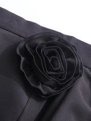 Luxury 3D Floral Plissé Skirt