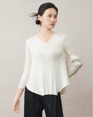 Luxe Pleated Asymmetric Top