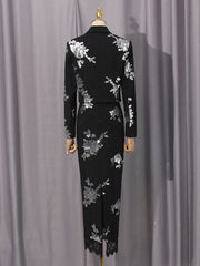 Luxe Formal Sequin Skirt & Blazer