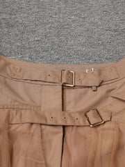 Luxury Tulle Mesh Buckle Skirt