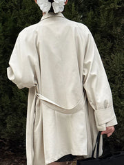 Luxury Draped Open-Front Coat