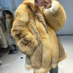 Heirloom Golden Island Fox Fur Grand Coat