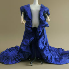 Elegant Floor-Length Train Cape