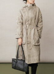 Luxury Thick Pleats Quilted Coat
