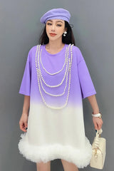 HEYFANCYSTYLE Tokyo Pearl Necklace Ruffle Shirt