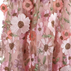 Luxury Floral Stretchy-Waist Skirt