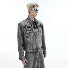 Men's Luxury Streetwear Denim Jacket & Jeans 2 Piece Set