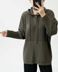 Signature Thick Pleated Hoodie