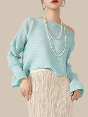 Luxury  Accordion Pleats Blouse