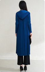 Luxury Hooded Pleated Coat