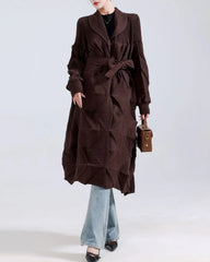 Luxury 3D Plissé Trench Coat