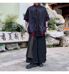 New! Men's Ninja 2 Piece Wide Leg Pants Set