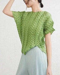 Luxury Crinkled Pleats Top