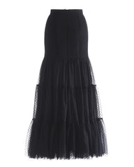 Luxury Polka Dot Mesh Skirt