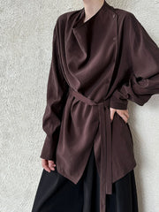 Luxury Draped Blouse Top
