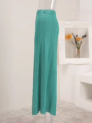 Truly Plisse Wide-Leg Pants