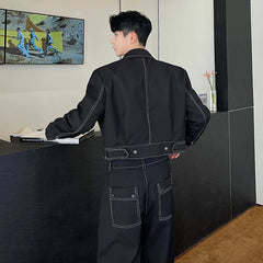 Men's Relaxed Daywear Black 2-Piece Set