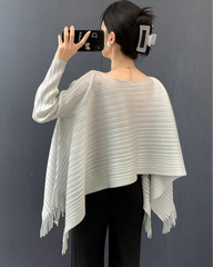Travel Plissé Batwing Top