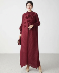 Couture Plisse 3D Floral Dress