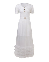 Elegant Pleated Tulle Dress