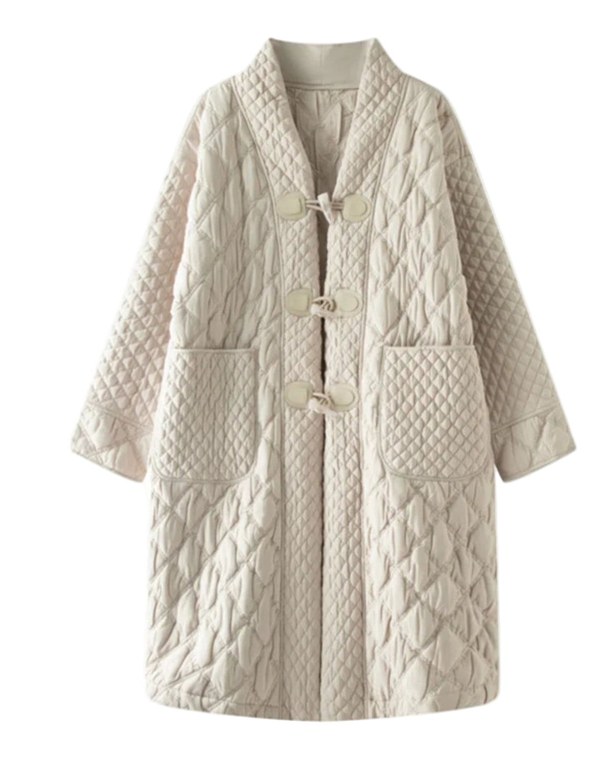 Thick Pleated Quilted Coat