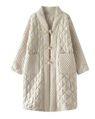 Thick Pleated Quilted Coat