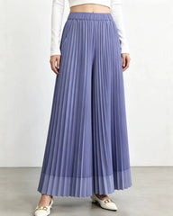 Signature Plissé Wide-Leg Trousers