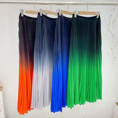 Luxury Plissé Gradient Skirt