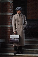 Men's Luxurious Wool Blend Long Trench Coat