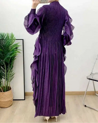 Luxurious Plissé Ruffles Dress