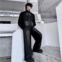 Men's Denim Two-Tone Oversized Set