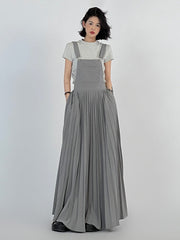 Fancy Luxe Oversized Overall Pleated Dress