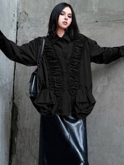 Oversized Ruffle Blouse Top