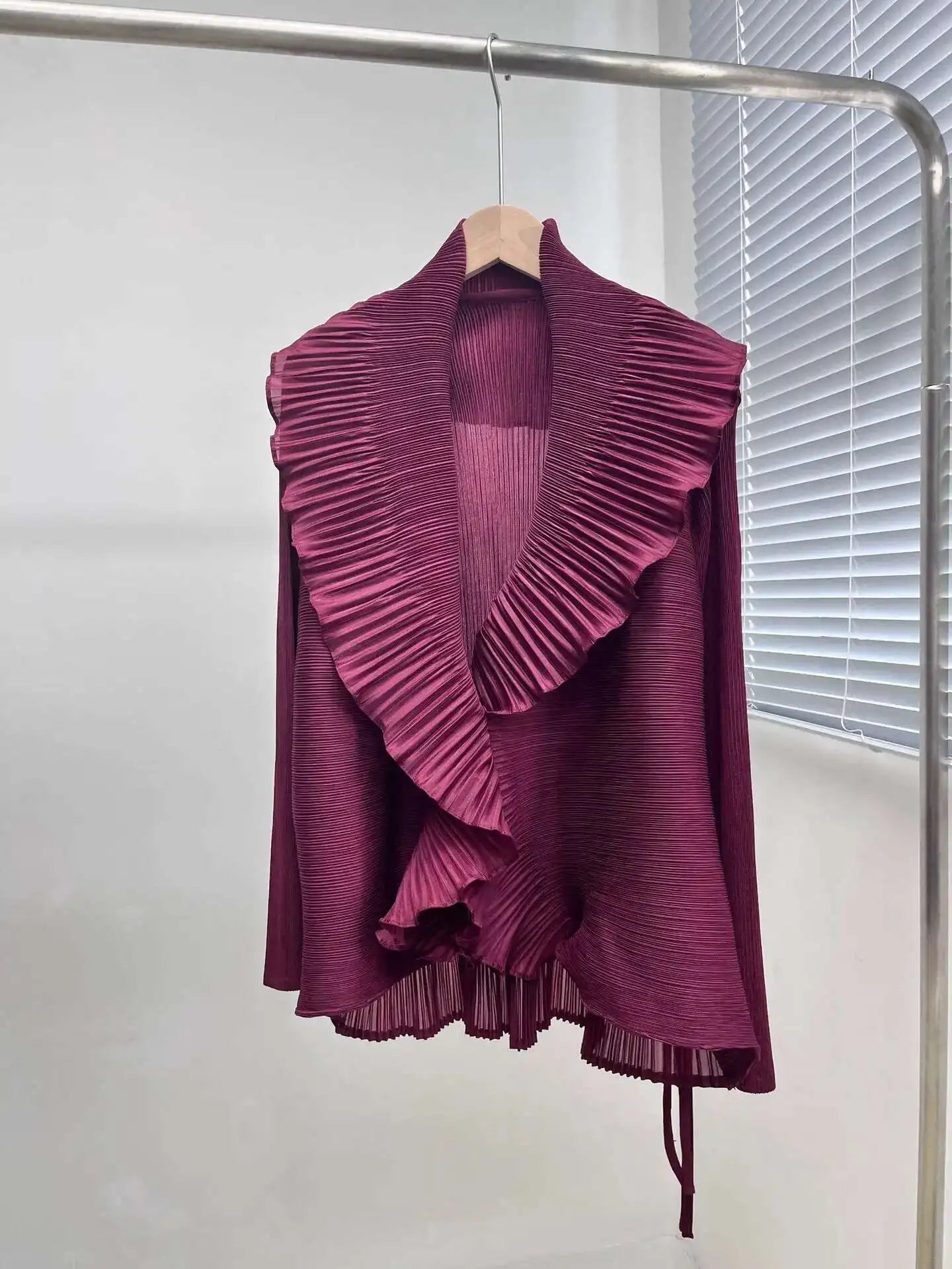 Japan Ruffle Jacket Pleated Ruffle Japanese Cardigan – HEYFANCYSTYLE