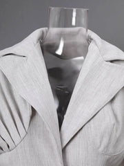 Luxury Draped Cape Blazer