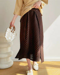 Elegant Micro-Pleated Skirt