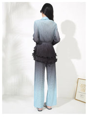 Luxe Pleated Cocktail Pants Suit