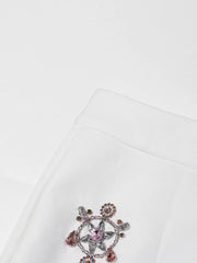 Luxury Crystal Top & Long Skirt Set