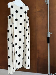 Linen Oversized Sleeveless Midi Dress