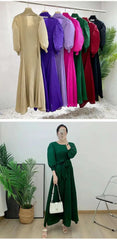 Truly Pleated Loose Long Dress