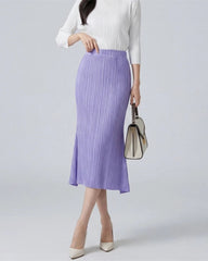 Luxury Pleated Ribbed Skirt