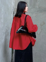 Oversized Ruffle Blouse Top